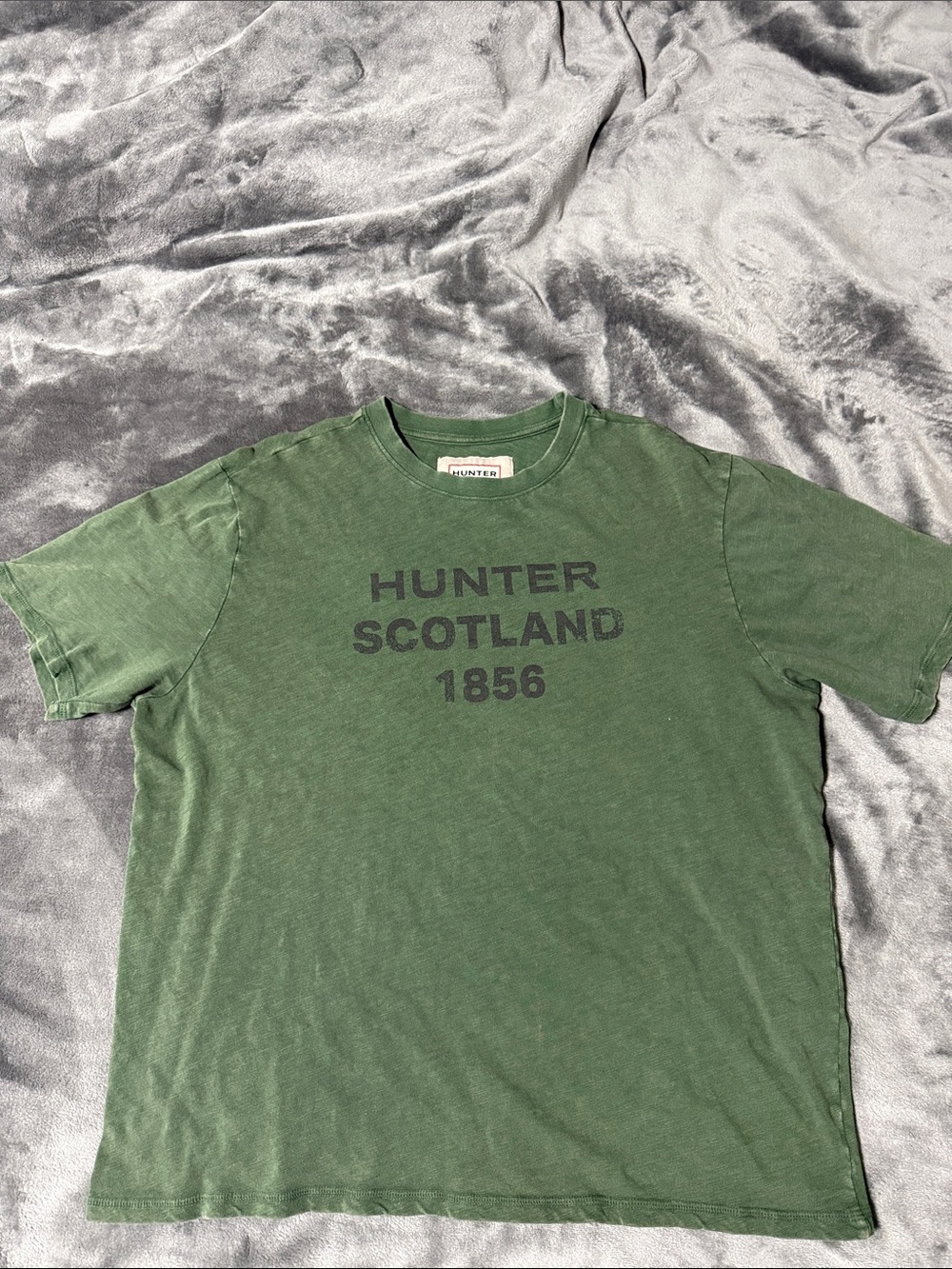 Hunter Green Crew Neck Tee with 'Hunter Scotland 1856' Print